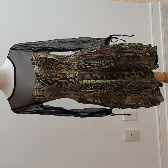 Snakeskin print sheer dress from UK - Picture 1 of 13